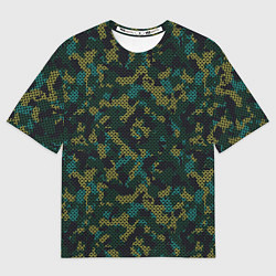 Футболка оверсайз мужская Модный камуфляж с холстовой сеткой, цвет: 3D-принт