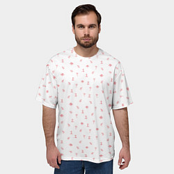 Футболка оверсайз мужская Зимний спортивный принт, цвет: 3D-принт — фото 2