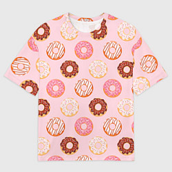 Футболка оверсайз мужская Pink donuts, цвет: 3D-принт