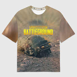 Футболка оверсайз мужская PUBG HEAD 3 lvl, цвет: 3D-принт