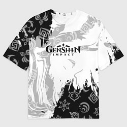 Футболка оверсайз мужская Genshin Impact электро стихия, цвет: 3D-принт