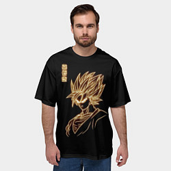 Футболка оверсайз мужская Гоку неоновый Dragon Ball, цвет: 3D-принт — фото 2