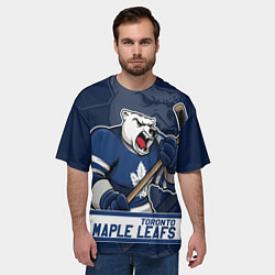 Футболка оверсайз мужская Торонто Мейпл Лифс, Toronto Maple Leafs Маскот, цвет: 3D-принт — фото 2