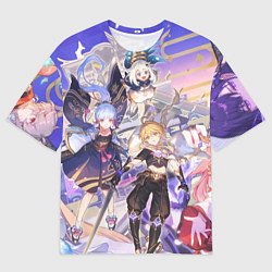 Футболка оверсайз мужская Genshin Impact - Арка Инадзумы, цвет: 3D-принт