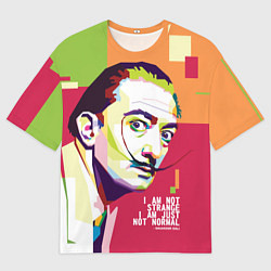 Футболка оверсайз мужская Salvador Dali - i am just not normal, цвет: 3D-принт
