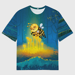 Мужская футболка оверсайз Пчёла с сотами