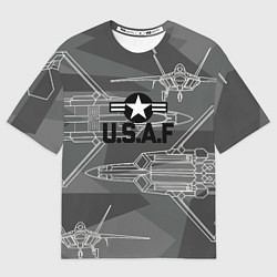 Футболка оверсайз мужская U S Air force, цвет: 3D-принт
