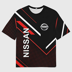 Футболка оверсайз мужская NISSAN, НИССАН ГЕОМЕТРИЯ, цвет: 3D-принт