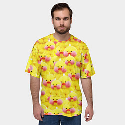 Футболка оверсайз мужская УТОЧКА ЛАЛАФАНФАН - УТЯ, цвет: 3D-принт — фото 2