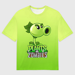 Мужская футболка оверсайз Plants vs Zombies - Горохострел