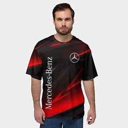 Футболка оверсайз мужская Mercedes-Benz Геометрия, цвет: 3D-принт — фото 2