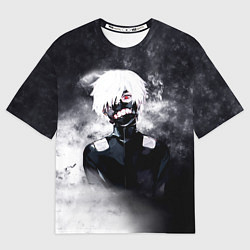 Футболка оверсайз мужская Токийский Гуль в Дыму Tokyo Ghoul Smoke, цвет: 3D-принт