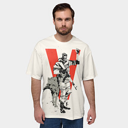 Футболка оверсайз мужская Биг Босс с волком, цвет: 3D-принт — фото 2