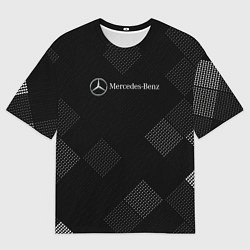 Мужская футболка оверсайз Mercedes-Benz - В клетку