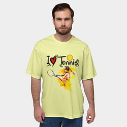 Футболка оверсайз мужская Я Люблю Tennis, цвет: 3D-принт — фото 2