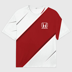 Футболка оверсайз мужская Honda - Red sport, цвет: 3D-принт