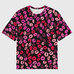 Футболка оверсайз мужская Покрытый поцелуями, цвет: 3D-принт