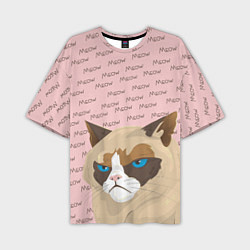 Мужская футболка оверсайз Angry Cat Злой кот