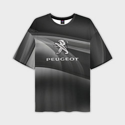 Футболка оверсайз мужская Peugeot blak, цвет: 3D-принт