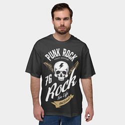 Футболка оверсайз мужская ROCK Рокер, цвет: 3D-принт — фото 2