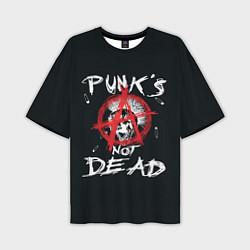 Мужская футболка оверсайз Punks Not Dead Анархия