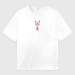 Футболка оверсайз мужская Маска демонической лисы, цвет: 3D-принт