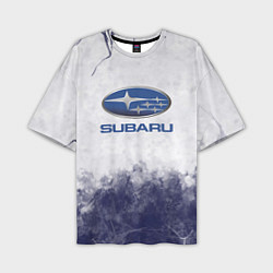 Футболка оверсайз мужская Subaru Трещина, цвет: 3D-принт