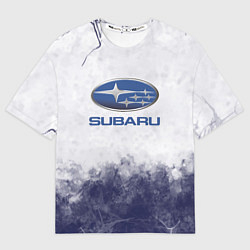 Футболка оверсайз мужская Subaru Трещина, цвет: 3D-принт