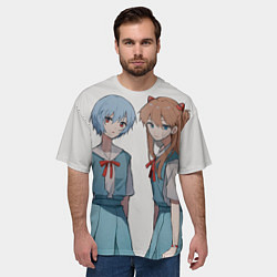 Футболка оверсайз мужская Рей и Аска, цвет: 3D-принт — фото 2
