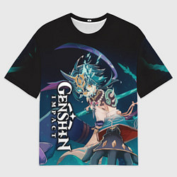 Мужская футболка оверсайз АДЕПТ СЯО ГЕНШИН ИМПАКТ АНЕМО