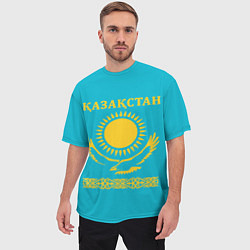 Футболка оверсайз мужская КАЗАКСТАН, цвет: 3D-принт — фото 2