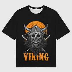 Мужская футболка оверсайз ЧЕРЕП ВИКИНГА VIKINGS SKULL