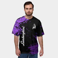 Футболка оверсайз мужская Lamborghini Logo бык, цвет: 3D-принт — фото 2