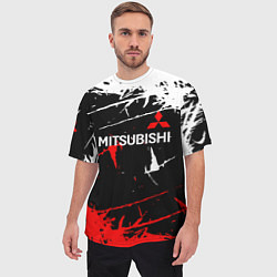Футболка оверсайз мужская Mitsubishi Sport Auto, цвет: 3D-принт — фото 2