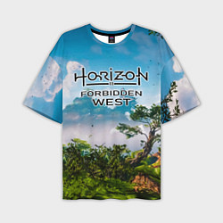 Мужская футболка оверсайз Horizon Forbidden West Хоризон Запретный Запад