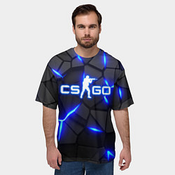 Футболка оверсайз мужская КС ГО - 3D ПЛИТЫ, цвет: 3D-принт — фото 2