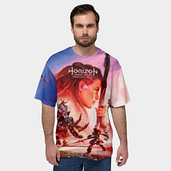 Футболка оверсайз мужская Horizon Forbidden West game poster, цвет: 3D-принт — фото 2