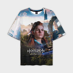 Футболка оверсайз мужская Aloy Horizon Forbidden West game, цвет: 3D-принт