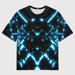 Мужская футболка оверсайз Силуэт электронных систем