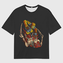 Футболка оверсайз мужская Айзек за работой, цвет: 3D-принт