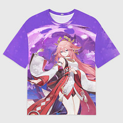 Мужская футболка оверсайз Yae Miko Genshin Impact