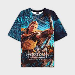 Мужская футболка оверсайз Horizon Forbidden West - Элой арт