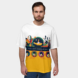 Футболка оверсайз мужская Yellow Submarine Мультфильм 3D, цвет: 3D-принт — фото 2