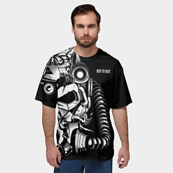 Футболка оверсайз мужская Power ArmorFallout, цвет: 3D-принт — фото 2