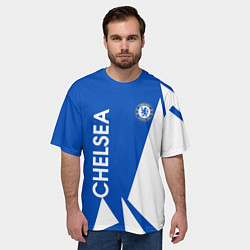 Футболка оверсайз мужская Челси спорт, цвет: 3D-принт — фото 2