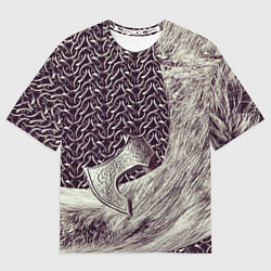 Футболка оверсайз мужская Доспехи Викинга, цвет: 3D-принт