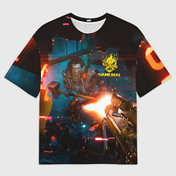 Мужская футболка оверсайз Cyberpunk 2077 Night city