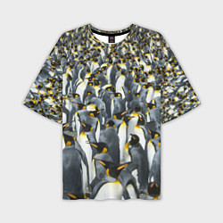 Футболка оверсайз мужская Пингвины Penguins, цвет: 3D-принт