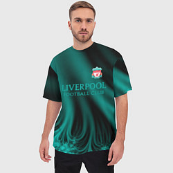 Футболка оверсайз мужская Liverpool спорт, цвет: 3D-принт — фото 2