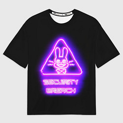 Футболка оверсайз мужская Five Nights at Freddys: Security Breach логотип, цвет: 3D-принт